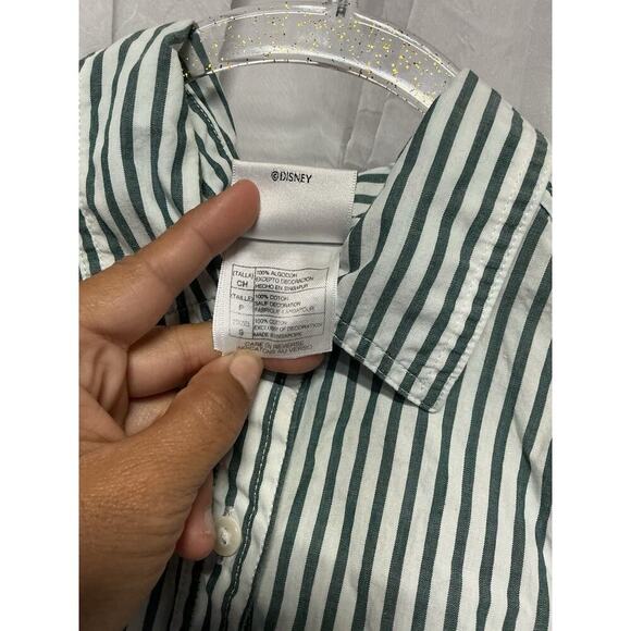 VTG Disney Winnie the Pooh Embroidery Sleeveless Top Striped Collar Size Small - Picture 5 of 7